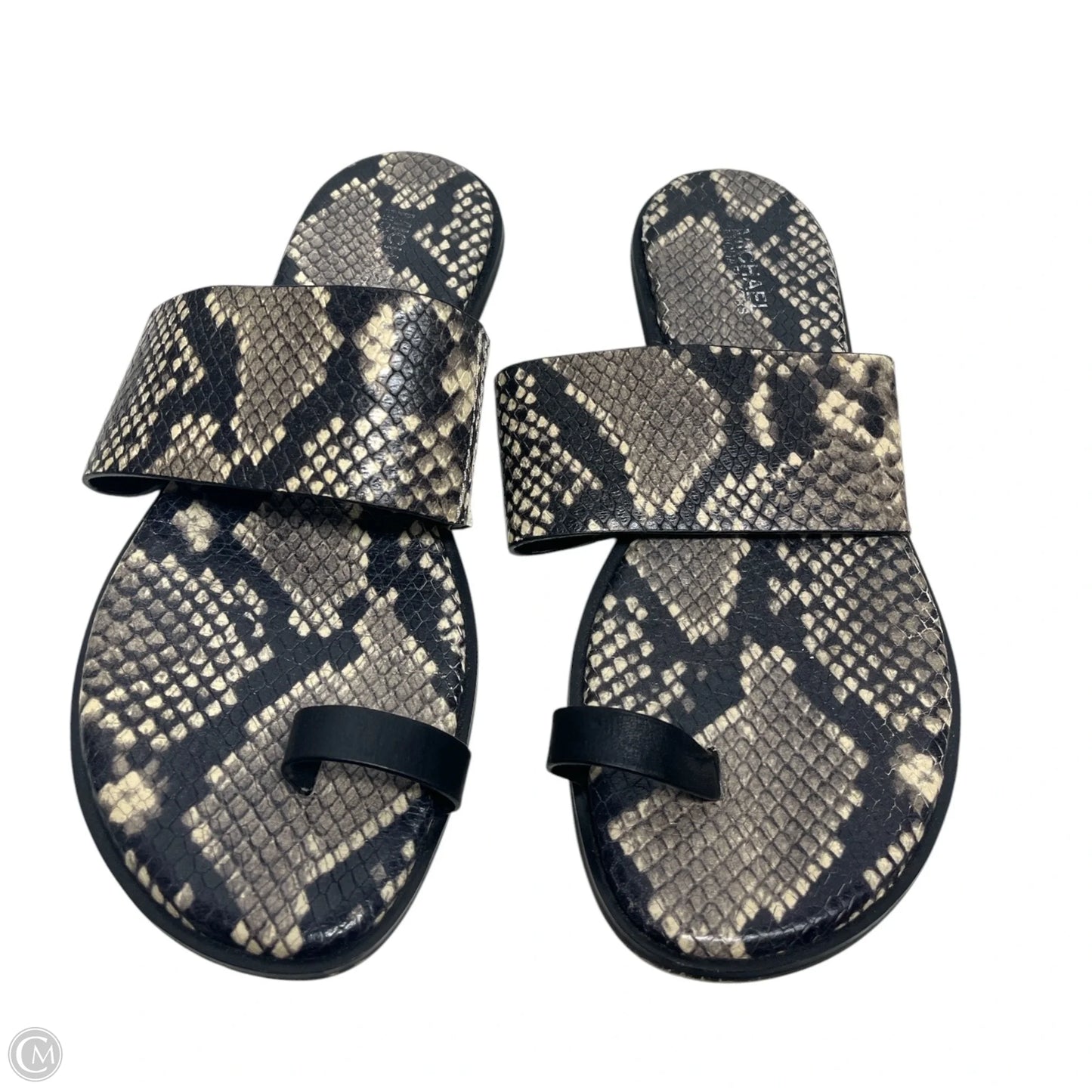 Sandals Flats By Michael By Michael Kors In Snakeskin Print, Size: 7