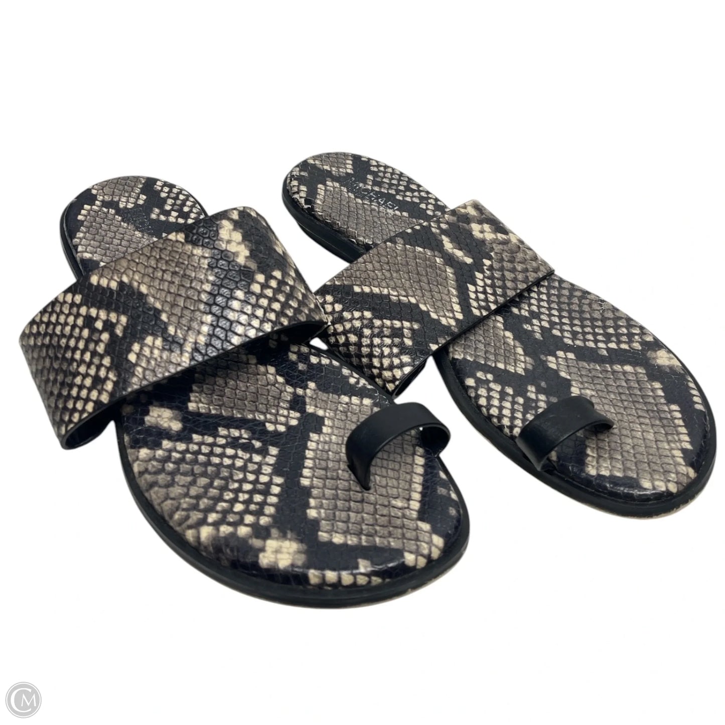 Sandals Flats By Michael By Michael Kors In Snakeskin Print, Size: 7