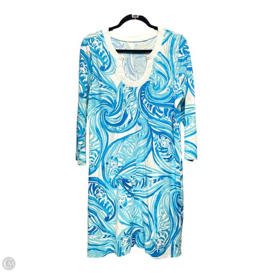 Dress Designer By Lilly Pulitzer In Blue & White, Size: M