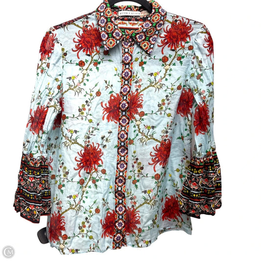 Blouse Designer By Alice + Olivia In Floral Print, Size: Sp