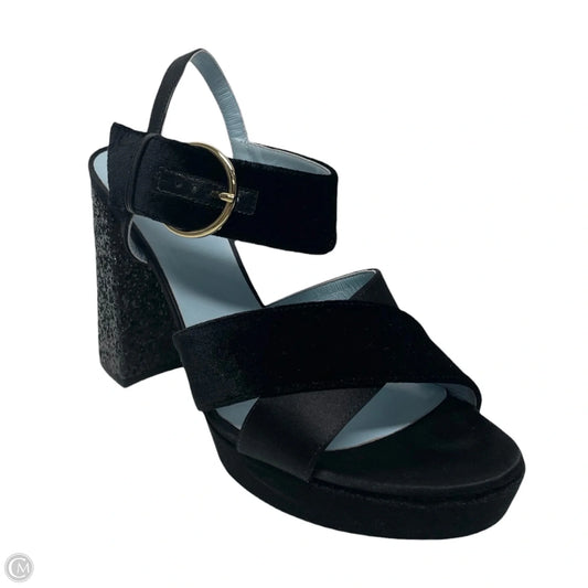 Sandals Heels Block By Franco Sarto In Black & Blue, Size: 8