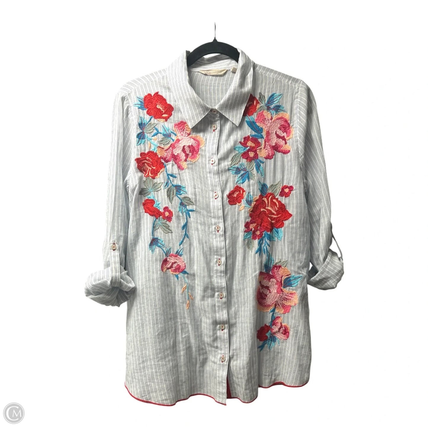 Top Long Sleeve By Soft Surroundings In Floral Print, Size: M
