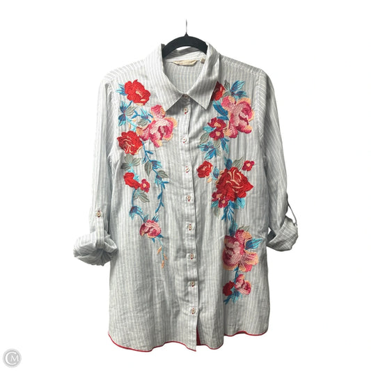 Top Long Sleeve By Soft Surroundings In Floral Print, Size: M