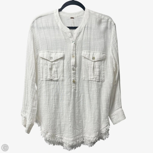 Top Long Sleeve By Free People In White, Size: Sp