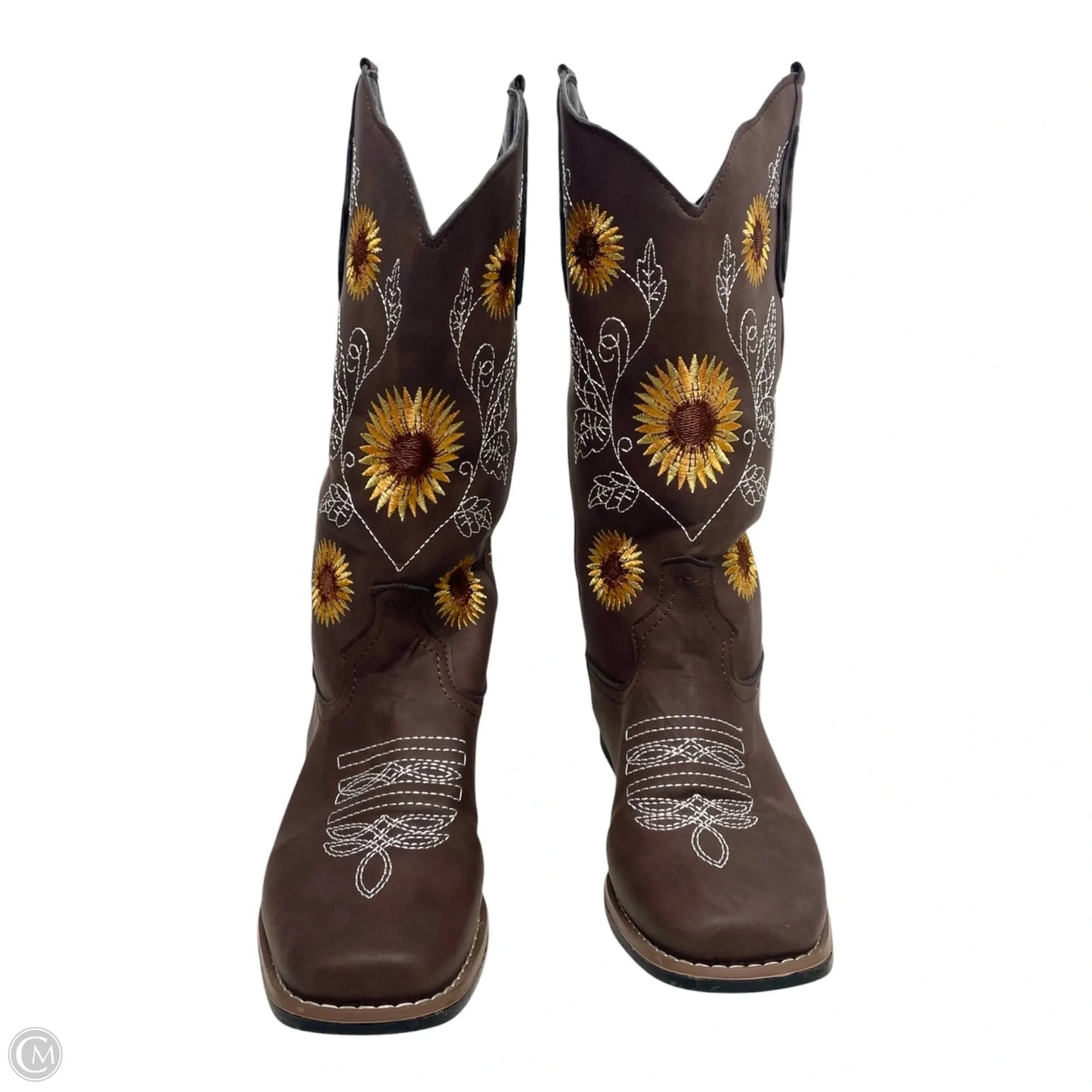Boots Western By Clothes Mentor In Floral Print, Size: 10.5