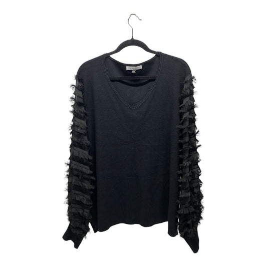 Top Long Sleeve By Sioni In Black, Size: 2x