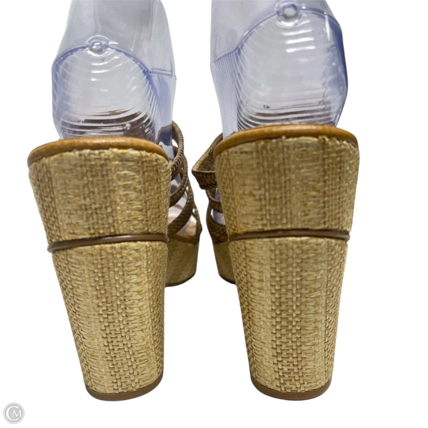 Sandals Heels Platform By Brighton In Tan, Size: 9.5