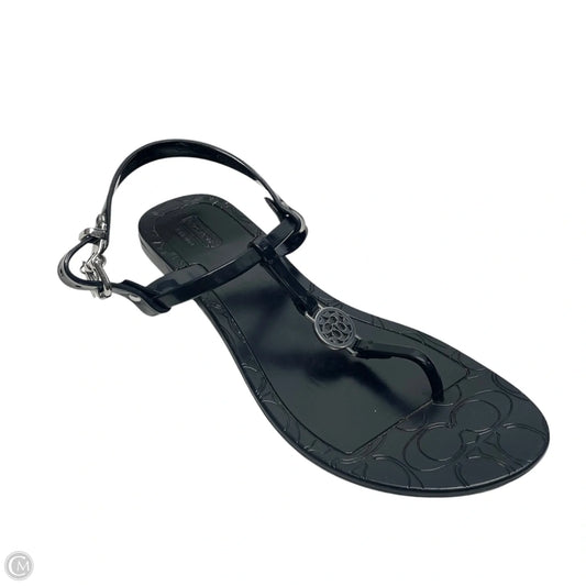 Sandals Designer By Coach In Black, Size: 8