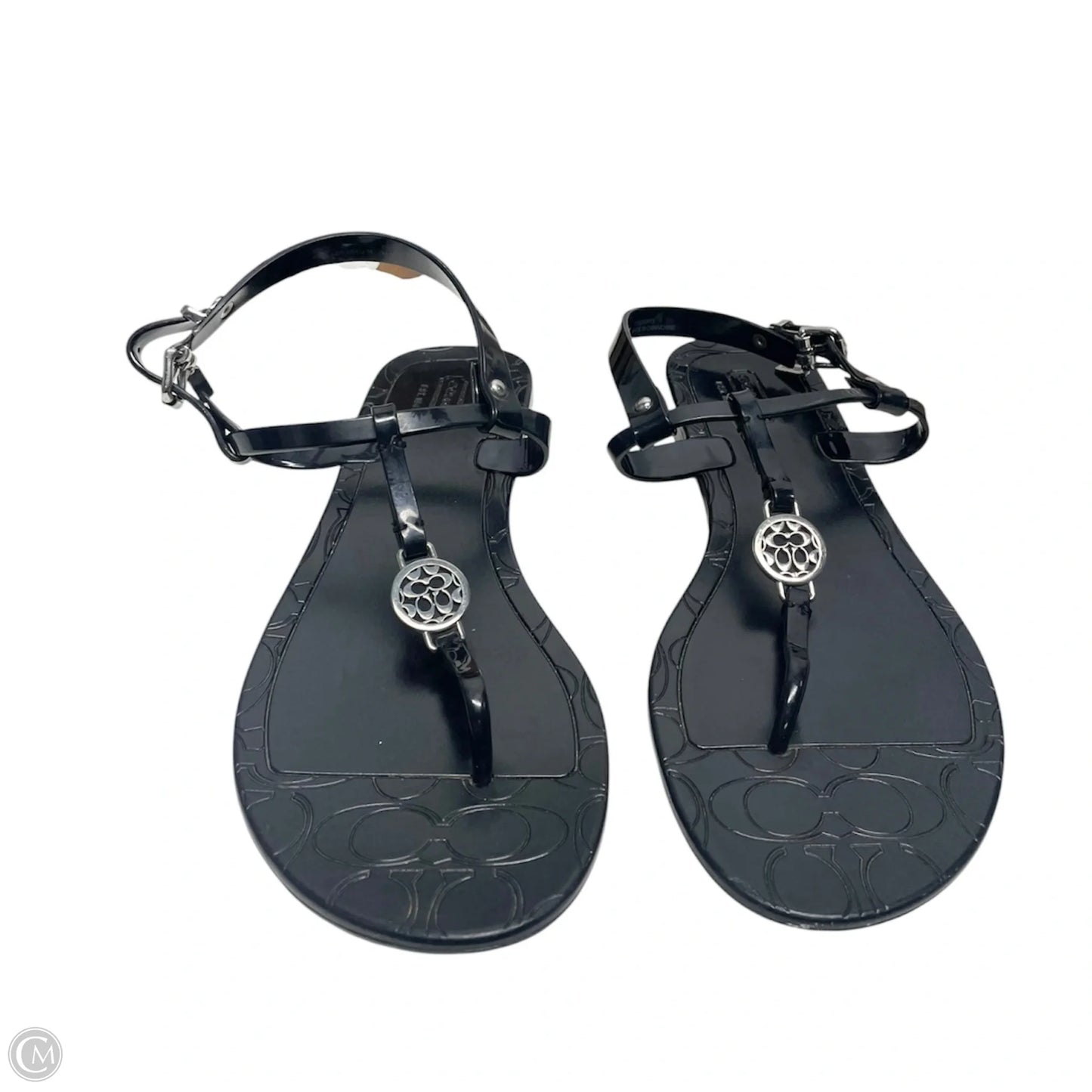 Sandals Designer By Coach In Black, Size: 8