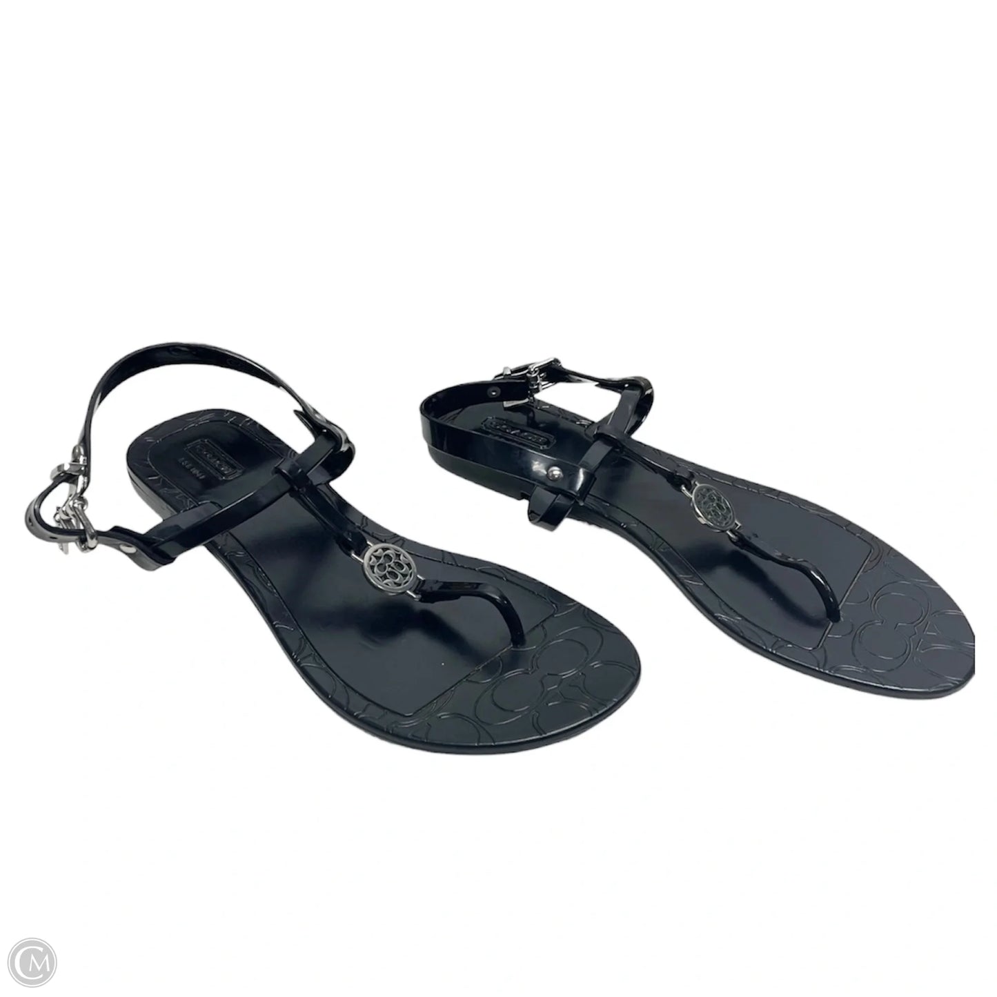 Sandals Designer By Coach In Black, Size: 8