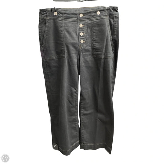Jeans Wide Leg By Chicos In Black Denim, Size: 10p