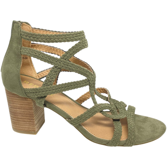 Shoes Heels Block By Report In Green, Size: 10