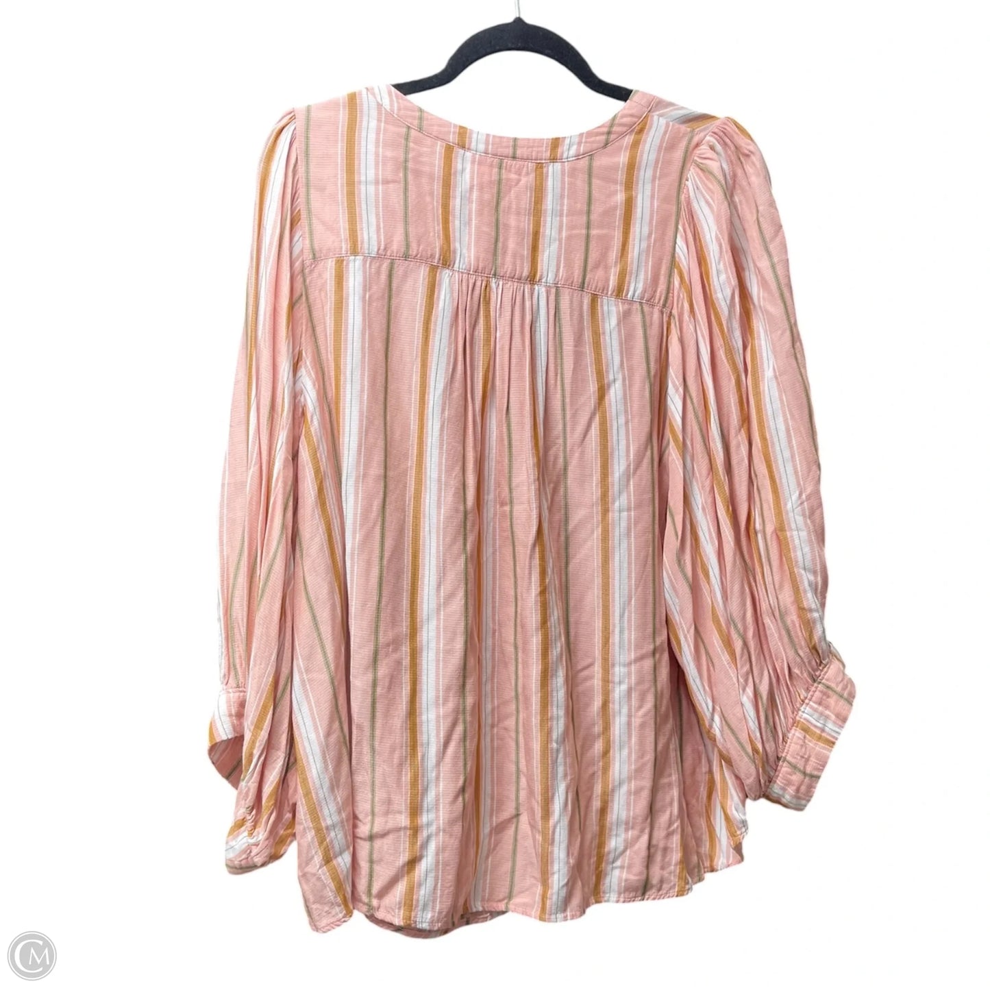 Top Long Sleeve By Maeve In Striped Pattern, Size: 2x