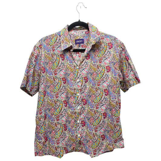 Top Short Sleeve By Clothes Mentor In Paisley Print, Size: L