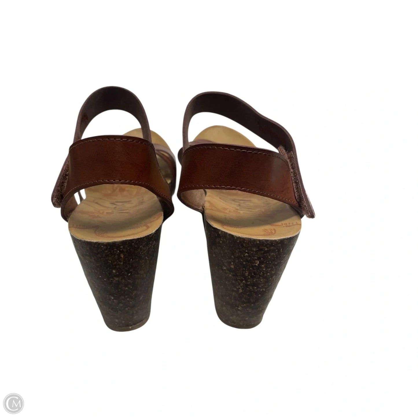 Sandals Heels Wedge By Blowfish In Brown & Tan, Size: 7.5