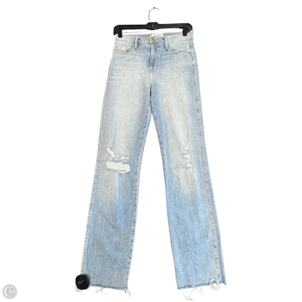 Jeans Straight By Frame In Blue Denim, Size: 2