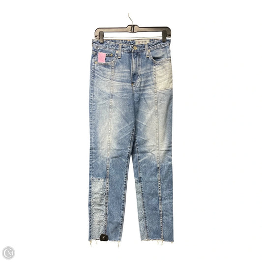 Jeans Straight By Ag Jeans In Blue Denim, Size: 4