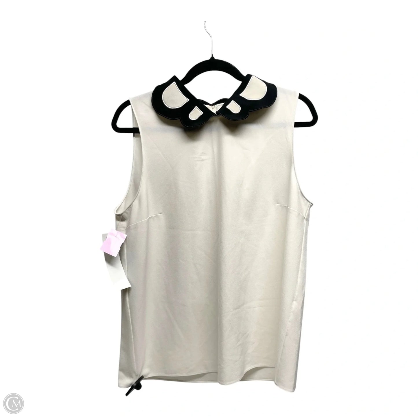 Blouse Luxury Designer By Moschino In Ivory, Size: M