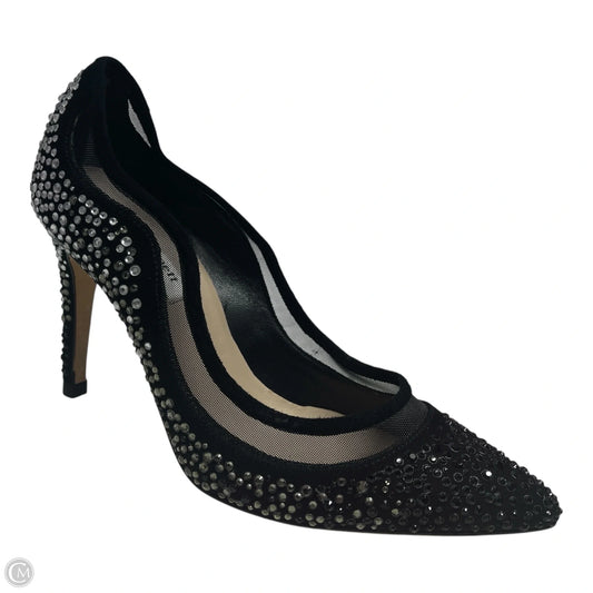 Shoes Heels Stiletto By L.K. Bennett -  In Black & Silver, Size: 7.5