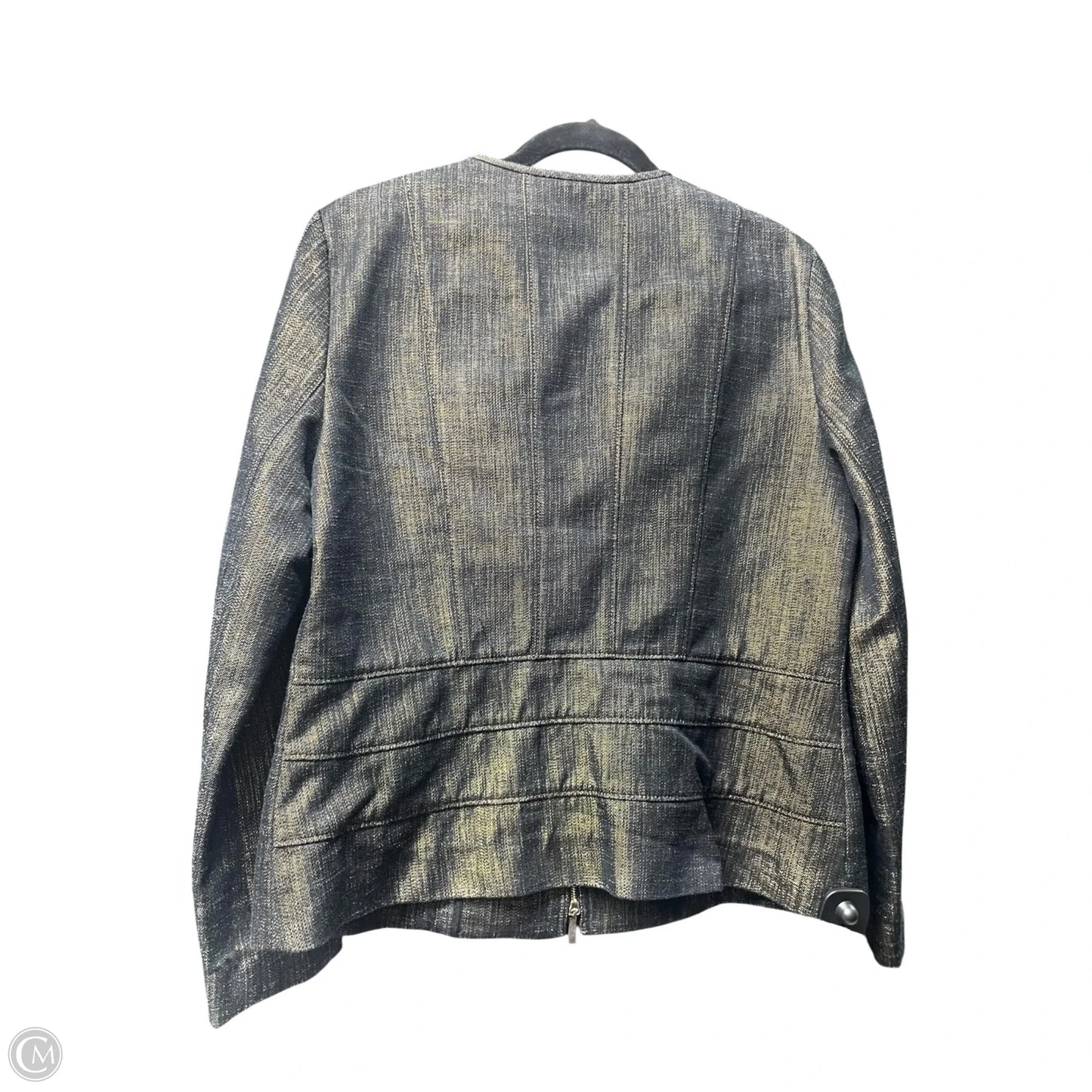 Jacket Designer By Lafayette 148 In Black & Gold, Size: 10
