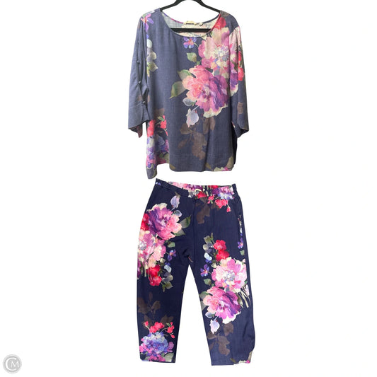 Pants Set 2pc By Soft Surroundings In Floral Print, Size: 2x