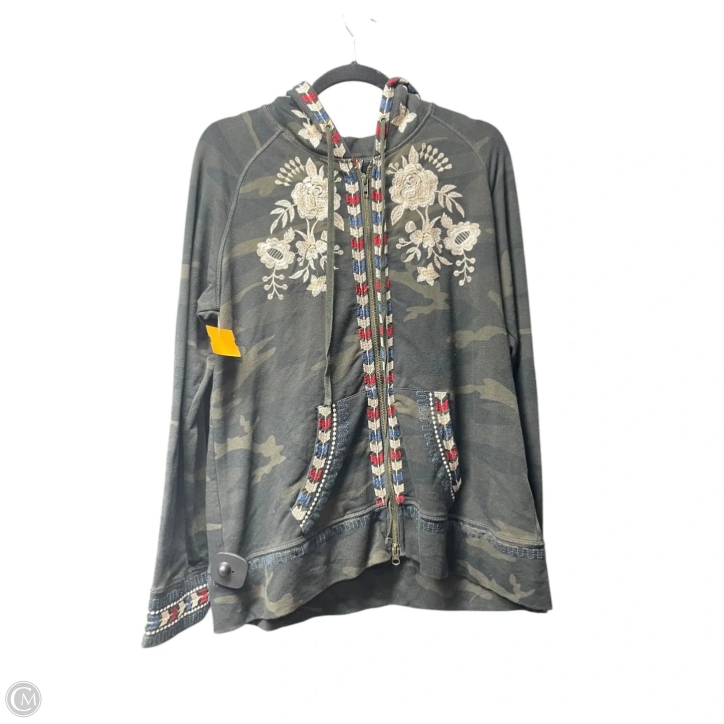 Jacket Designer By Johnny Was In Floral Print, Size: L