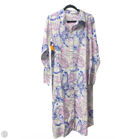 Dress Casual Midi By la surenas In Pink & Purple, Size: Xl