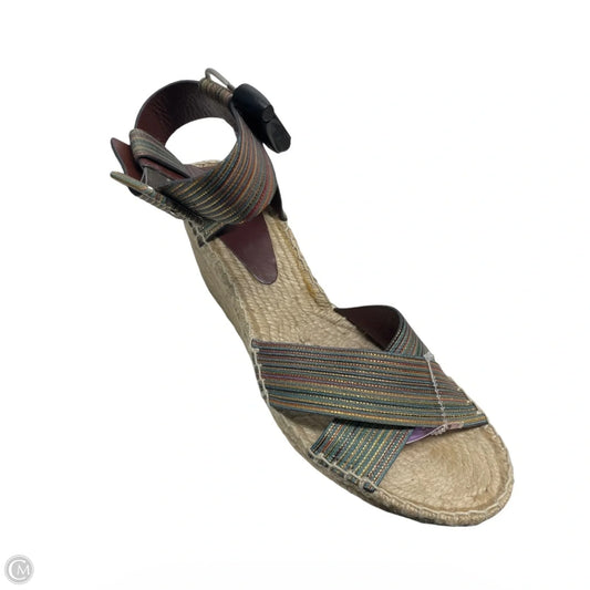 Sandals Heels Wedge By Vince In Multi-colored, Size: 10