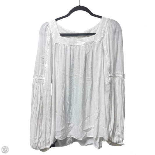 Blouse Long Sleeve By Ramy Brook In White, Size: L