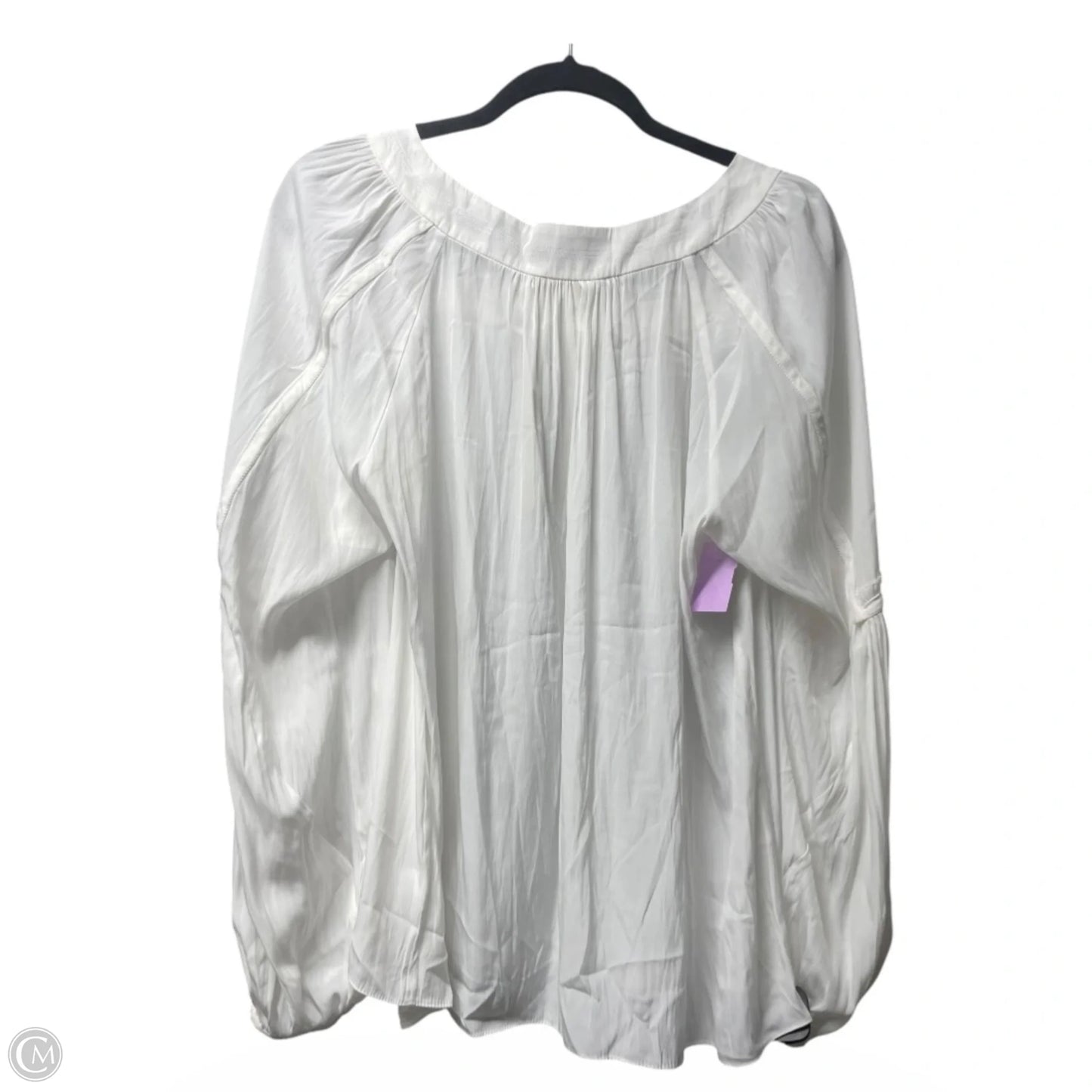 Blouse Long Sleeve By Ramy Brook In White, Size: L