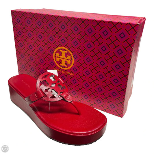 Sandals Designer By Tory Burch In Red, Size: 9.5