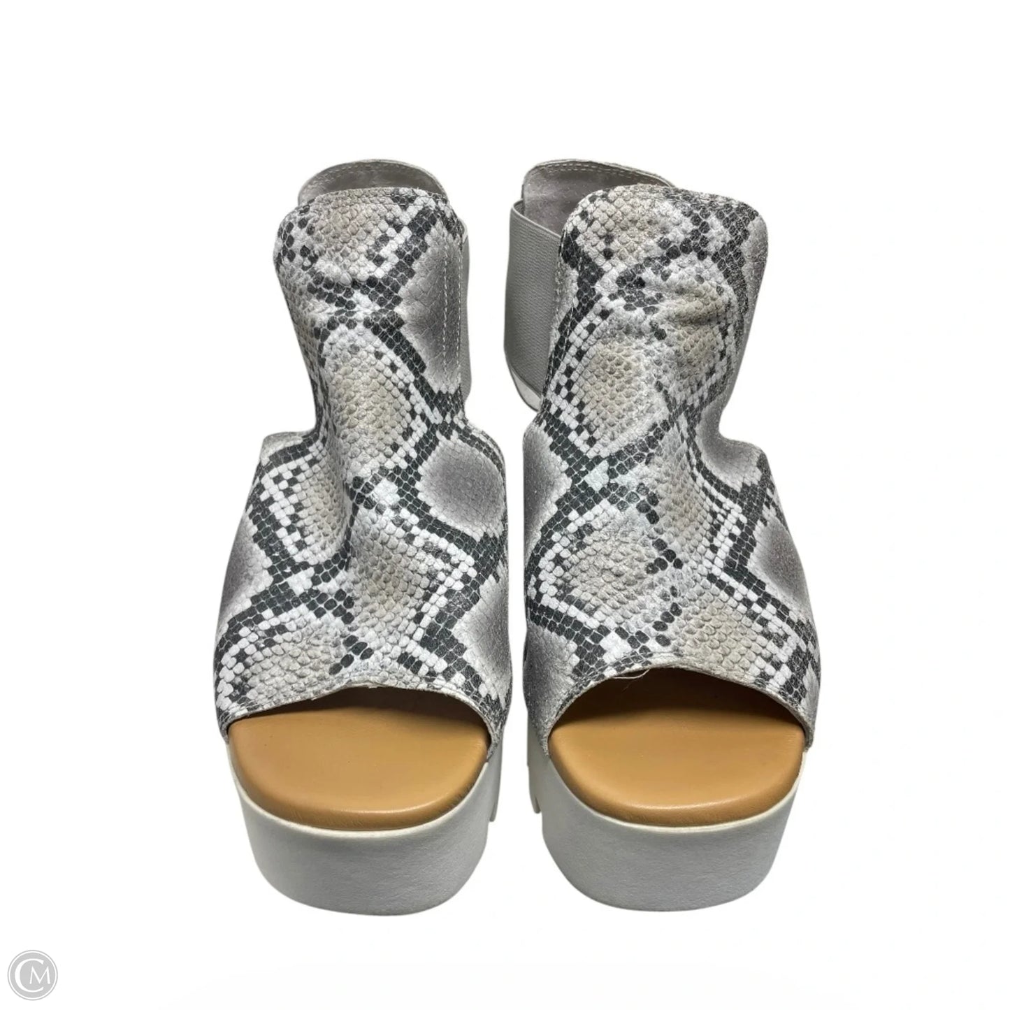 Sandals Heels By PIAMPIANO In Snakeskin Print, Size: 8.5
