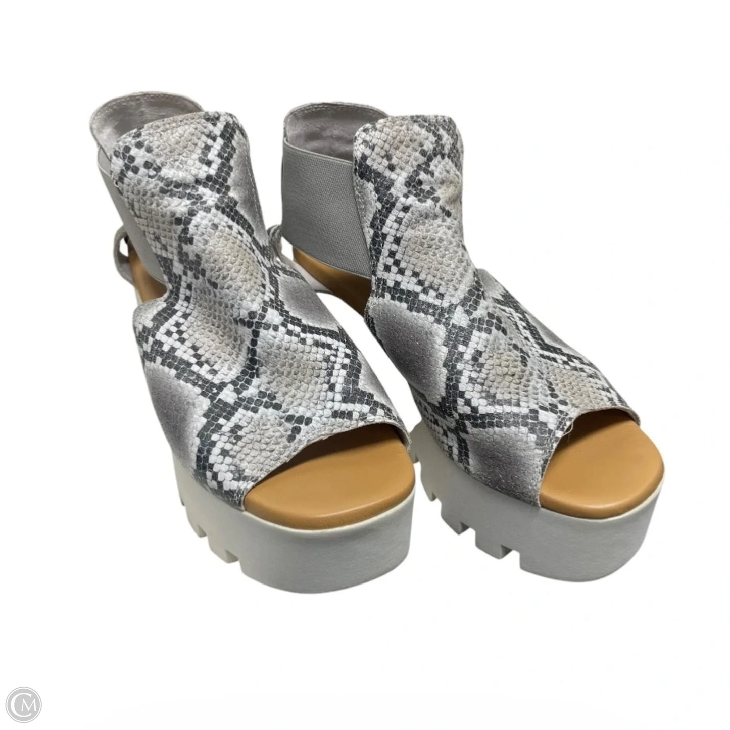 Sandals Heels By PIAMPIANO In Snakeskin Print, Size: 8.5