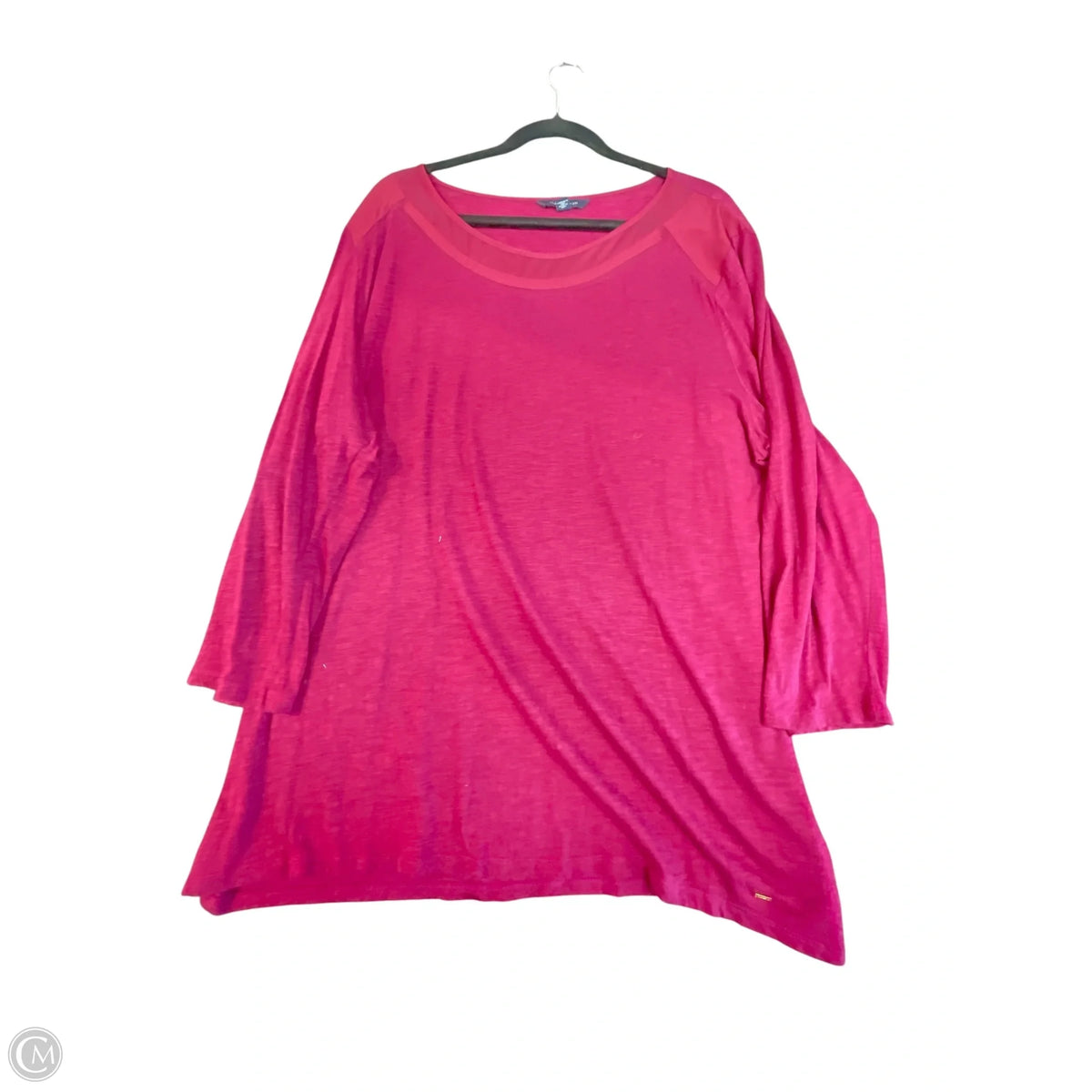 Top 3/4 Sleeve Basic By Tommy Hilfiger In Maroon, Size: Xxl