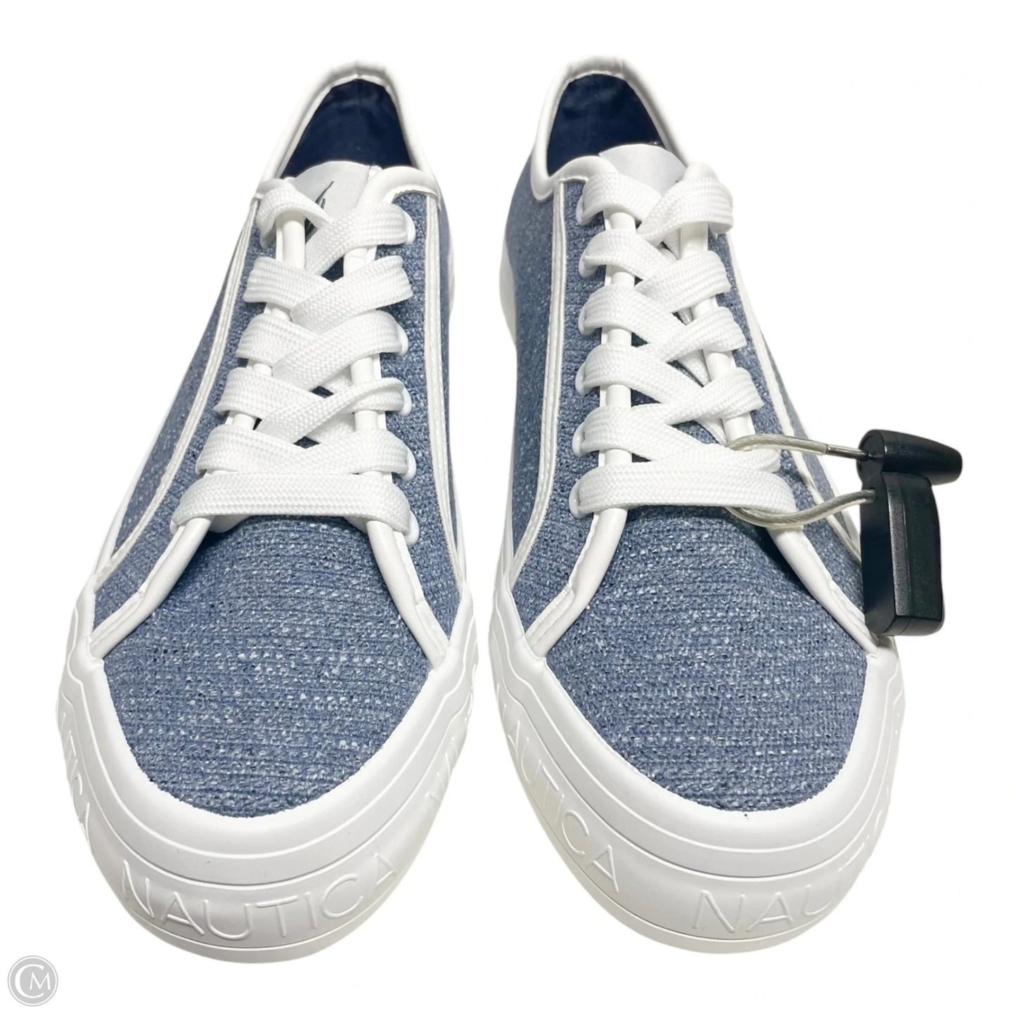 Shoes Sneakers By Nautica In Blue & White, Size: 9