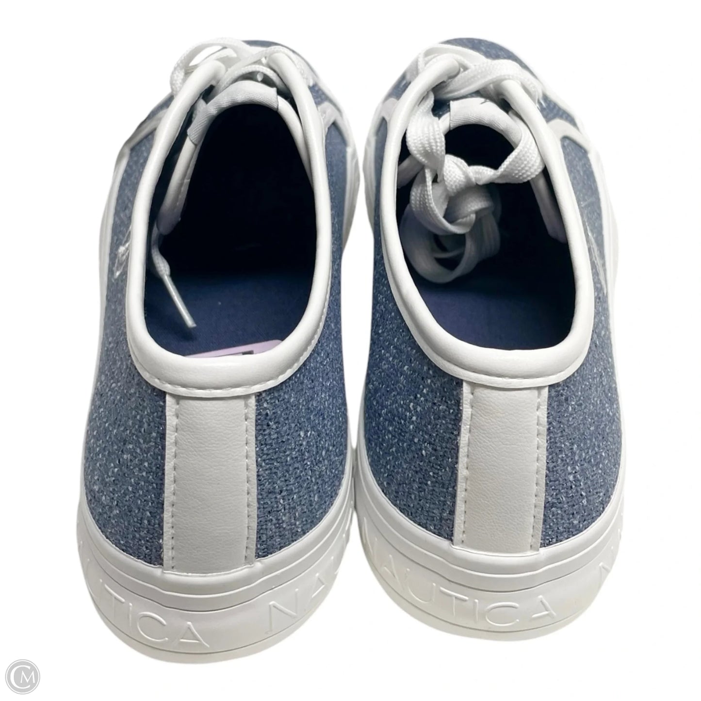 Shoes Sneakers By Nautica In Blue & White, Size: 9