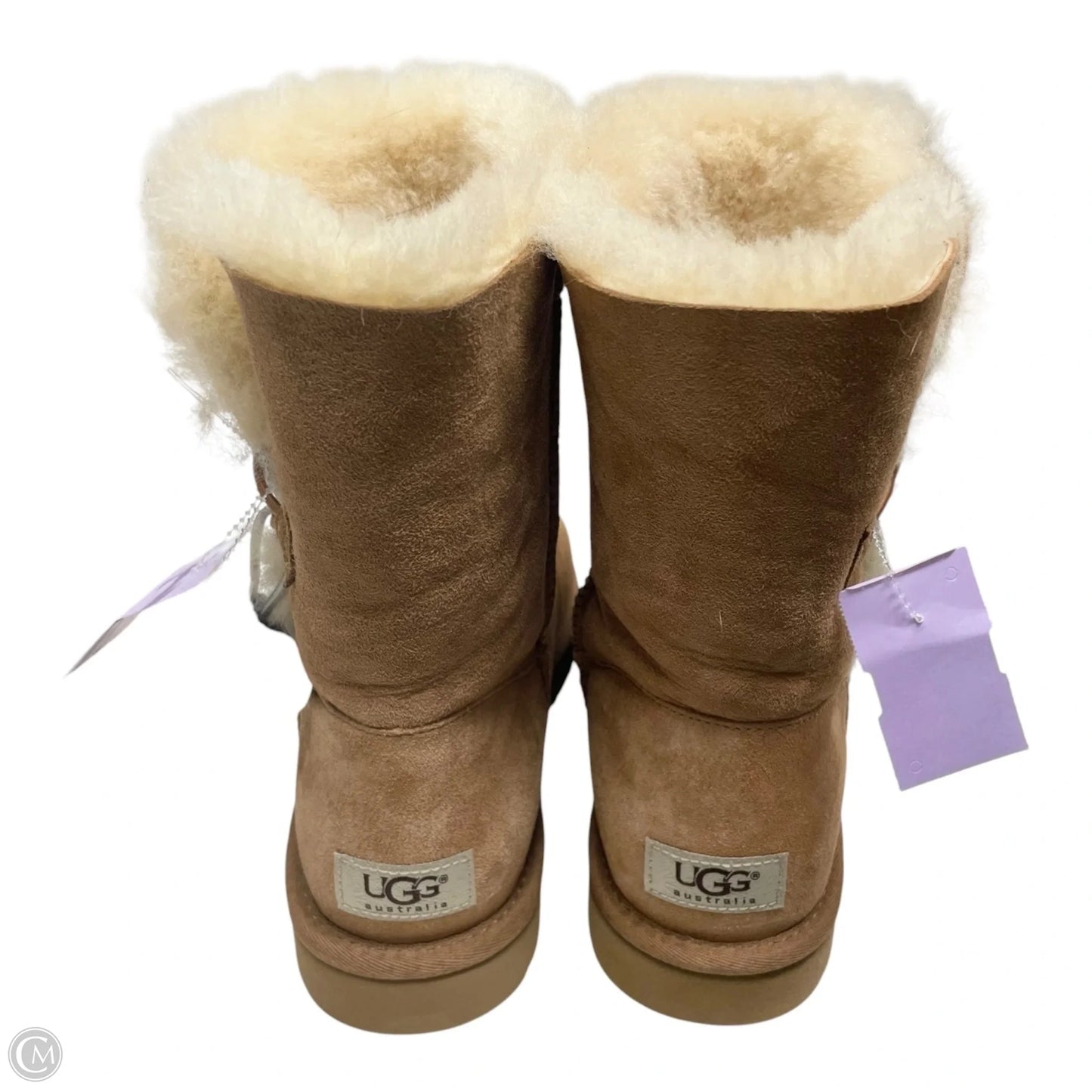 Boots Designer By Ugg In Brown & Cream, Size: 9