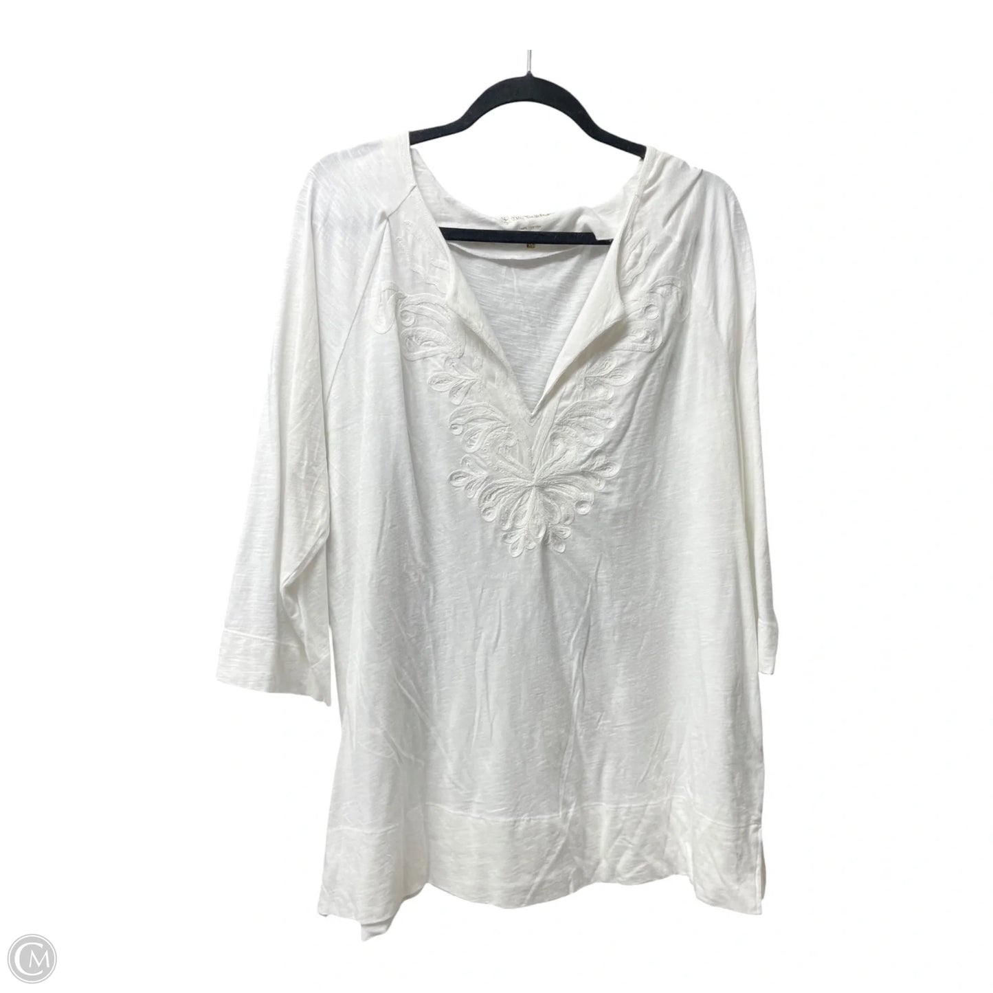 Top 3/4 Sleeve By Lilly Pulitzer In White, Size: Xl