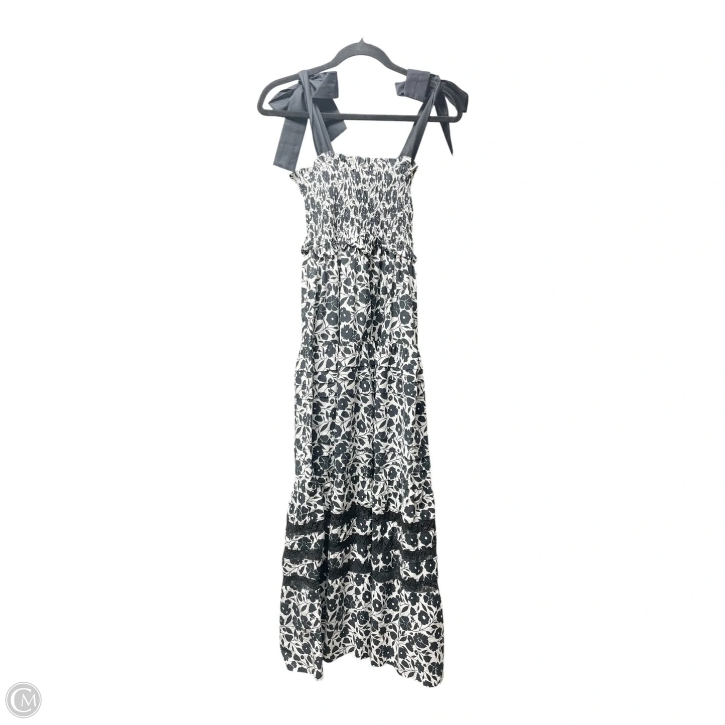 Dress Casual Midi By MI GOLONDRINA In Black & White, Size: L
