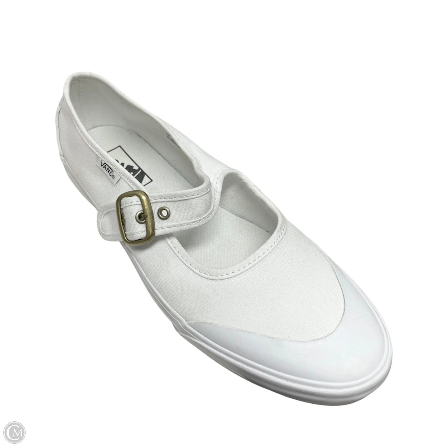 Shoes Flats By Vans In White, Size: 9