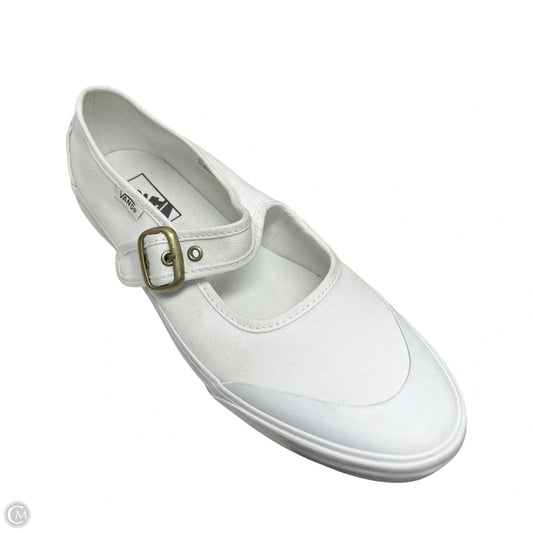Shoes Flats By Vans In White, Size: 9