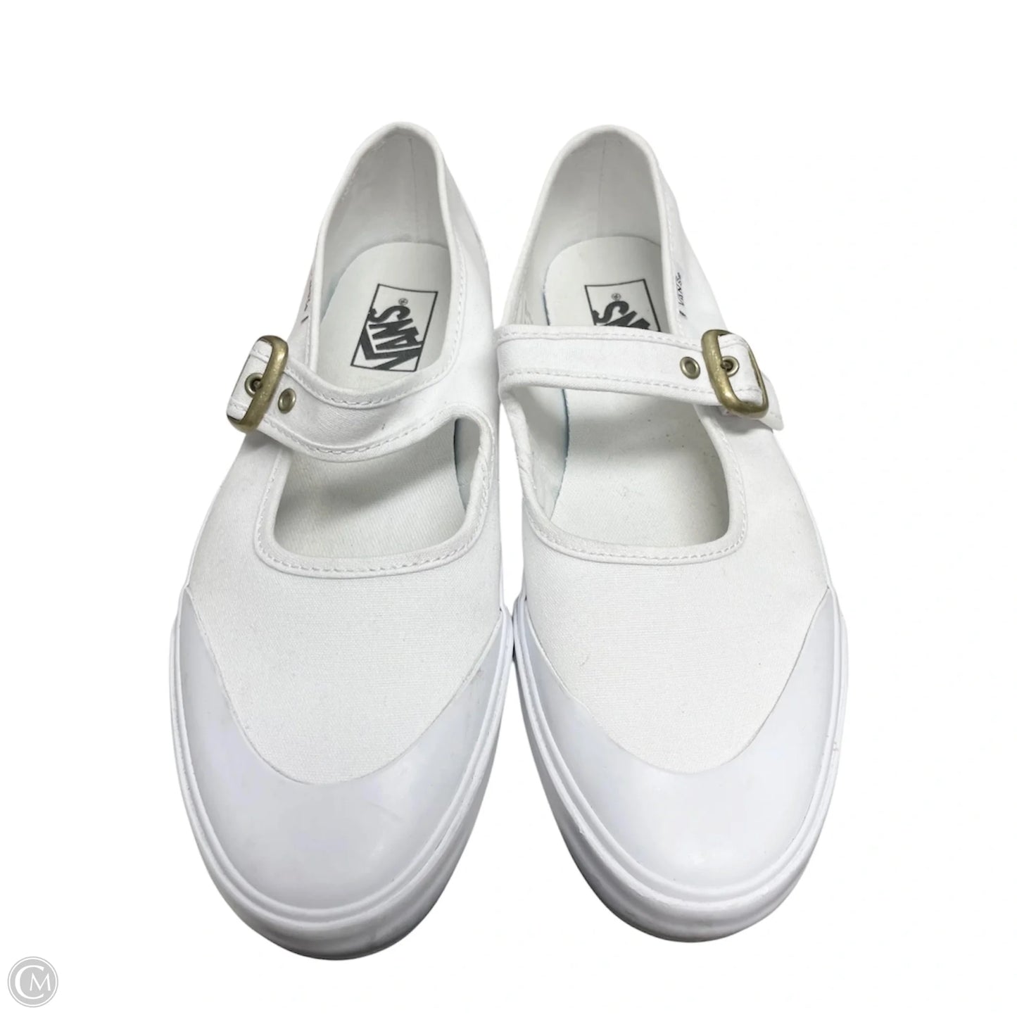 Shoes Flats By Vans In White, Size: 9
