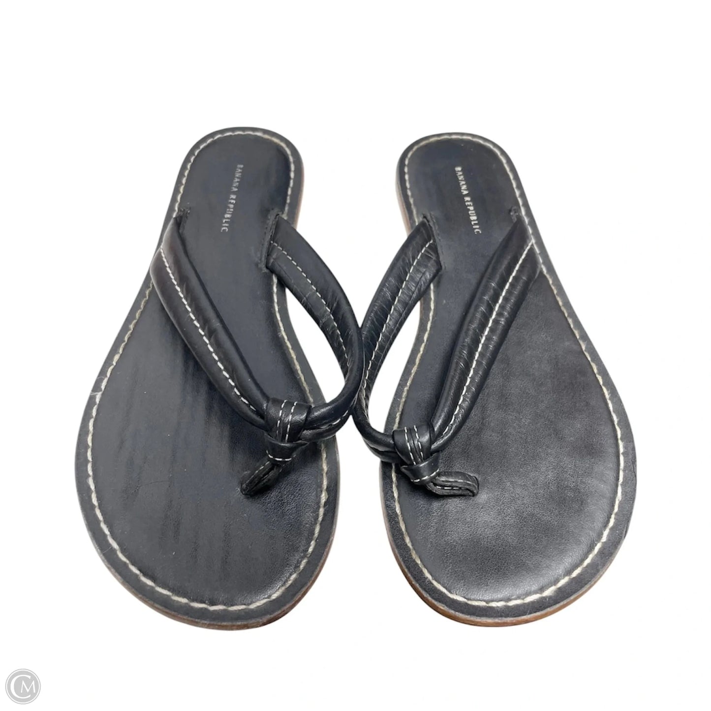 Sandals Flip Flops By Banana Republic In Black, Size: 6