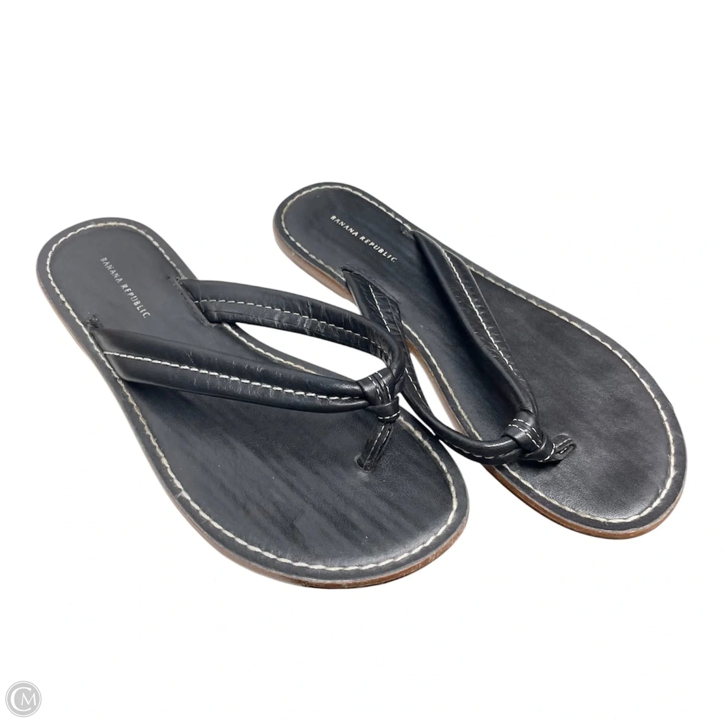 Sandals Flip Flops By Banana Republic In Black, Size: 6