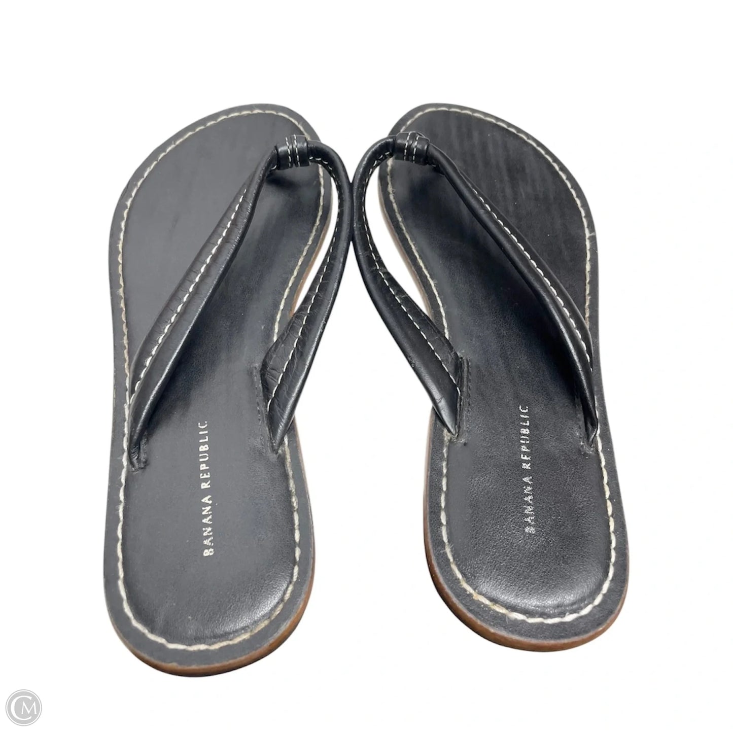 Sandals Flip Flops By Banana Republic In Black, Size: 6