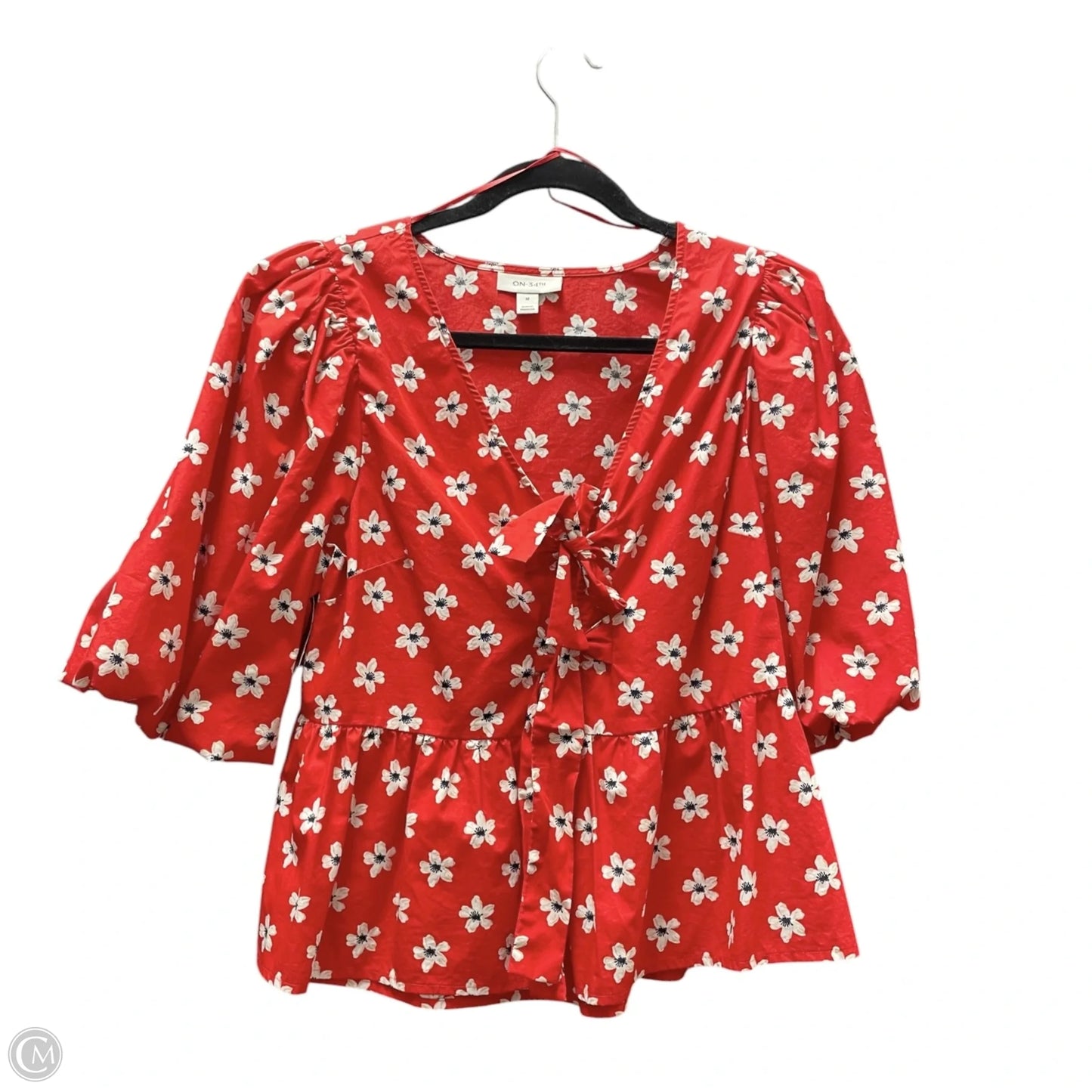 Top Short Sleeve By On 34th In Floral Print, Size: M
