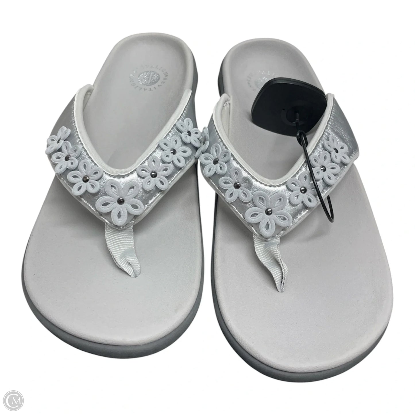 Sandals Flats By REVITALIGN In Grey, Size: 10