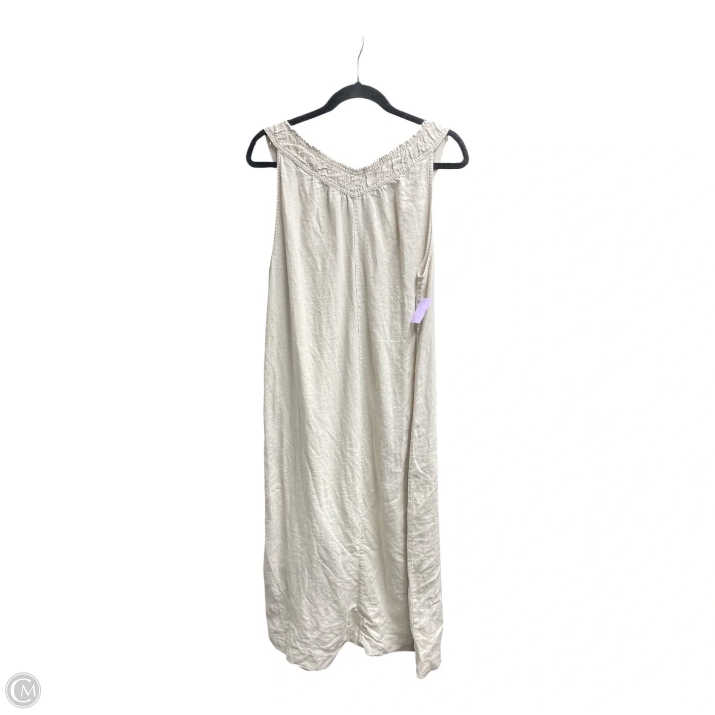 Dress Casual Midi By Saks Fifth Avenue In Beige, Size: L
