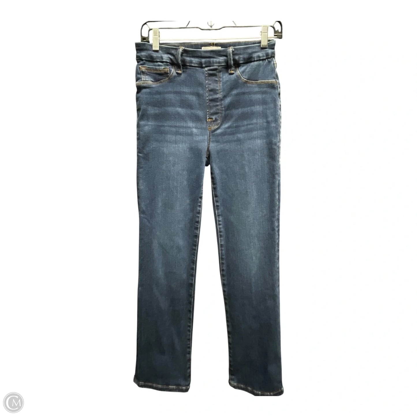 Jeans Straight By Good American In Blue Denim, Size: M