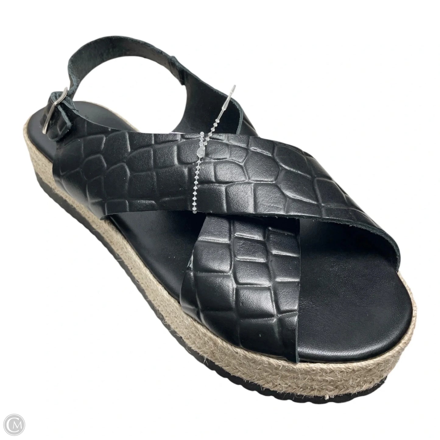 Sandals Heels Platform By Cmc In Black & Cream, Size: 10.5